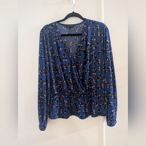 Banana Republic Blue Floral Women's Top